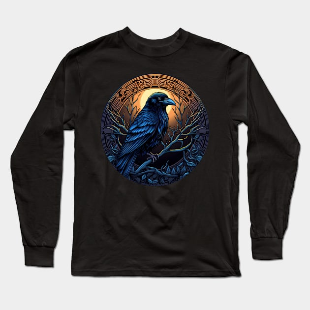 Viking Raven - Norse inspired Long Sleeve T-Shirt by Seraphine